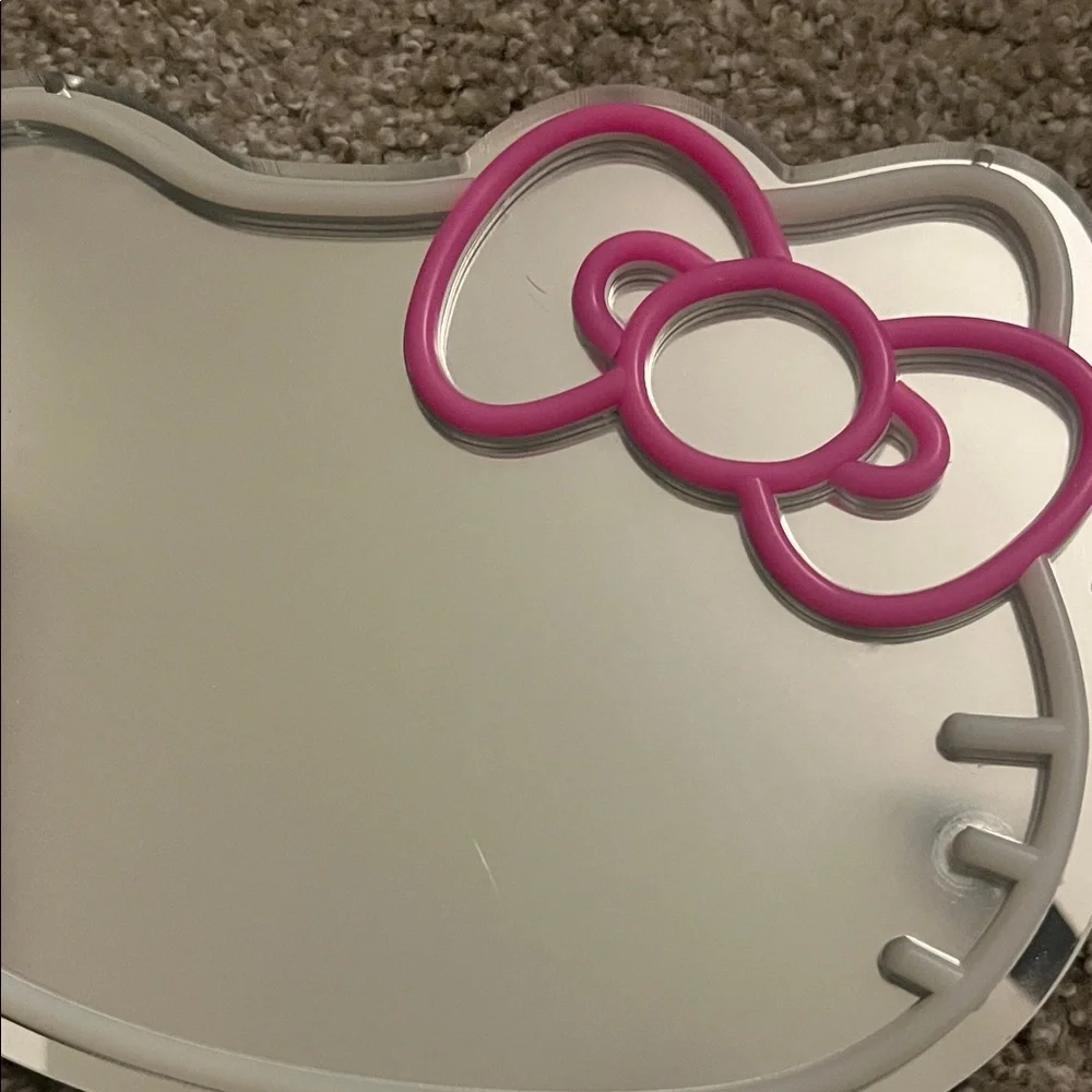 Hello Kitty Mirror with Pink Bow LED and USB Power